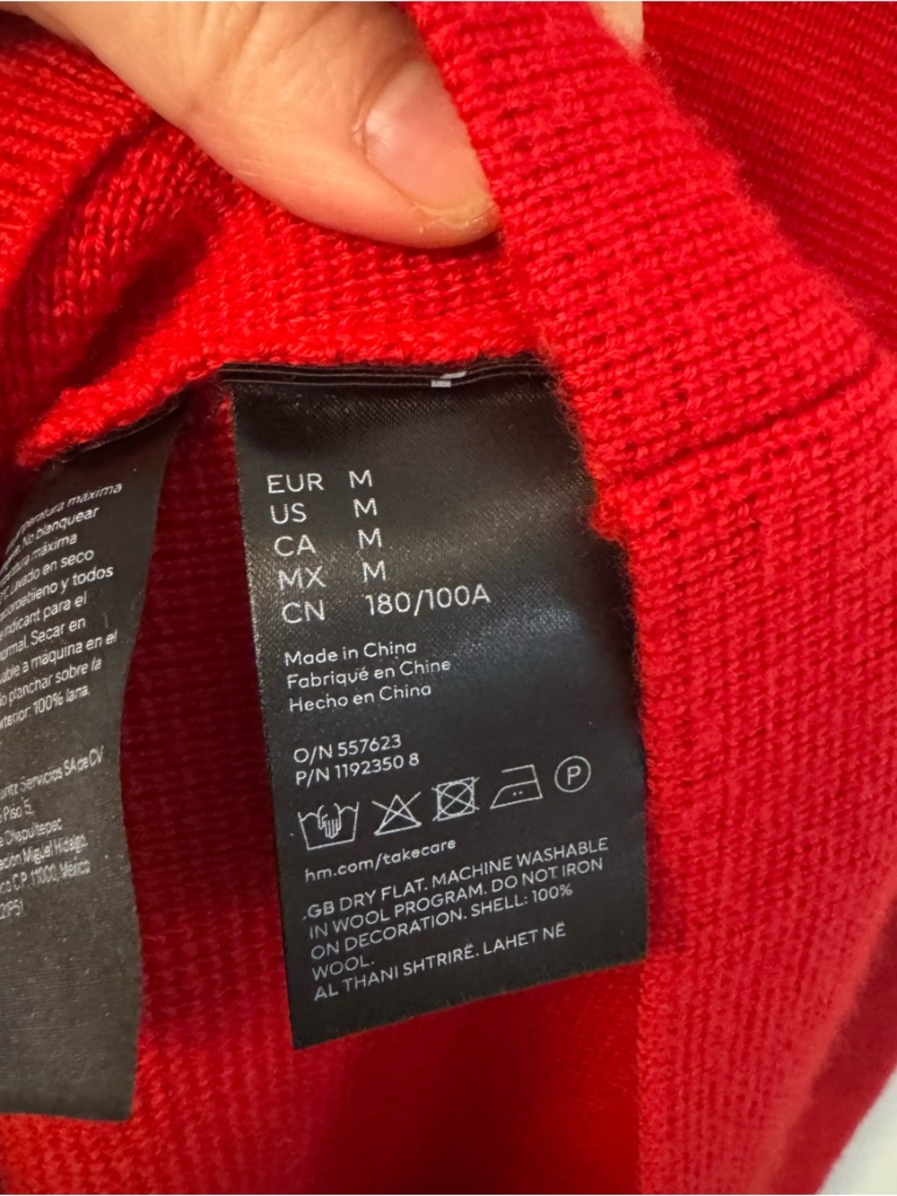 PACO RABANE X H&M red wool sweater  unisex M - Picture 11 of 13